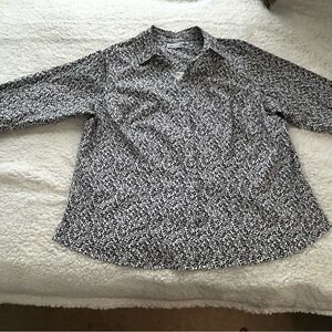 Black and White Paisley Blouse